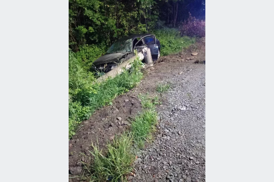 Samochód uderzył w słup. Kierowca uciekł - zdjęcie 4