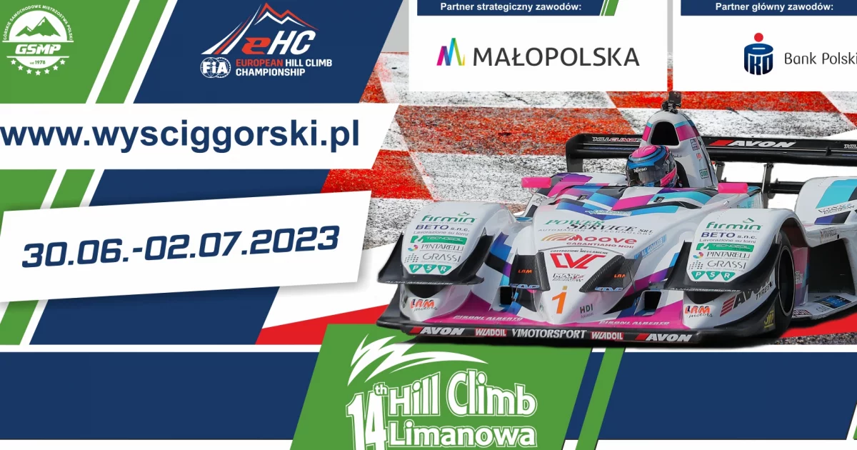 14. Wyścig Górski „Limanowa Przełęcz pod Ostrą” informacja o utrudnianiach w ruchu