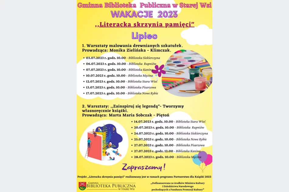 Wakacyjne warsztaty w Bibliotekach Gminy Limanowa - zdjęcie 2