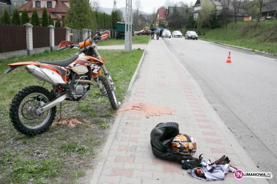Wypadek motocyklisty. Stracił palce - zdjęcie 4