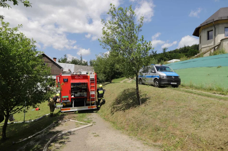 ​Pożar domu. Starsza kobieta trafiła do szpitala - zdjęcie 9