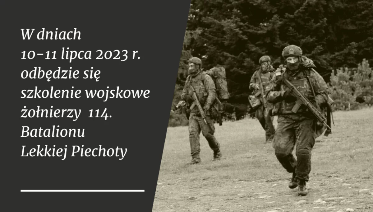 W dniach 10-11 lipca odbywać się będzie szkolenie żołnierzy WOT