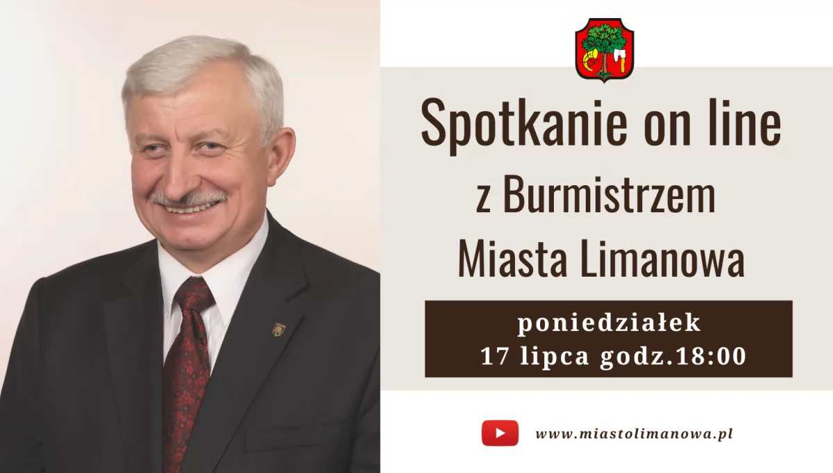 17 lipca odbędzie się internetowy czat z Burmistrzem Miasta Limanowa