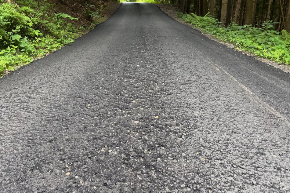 Nowy asfalt rozsypuje się pod nogami. Spłynie z deszczem - zdjęcie 10