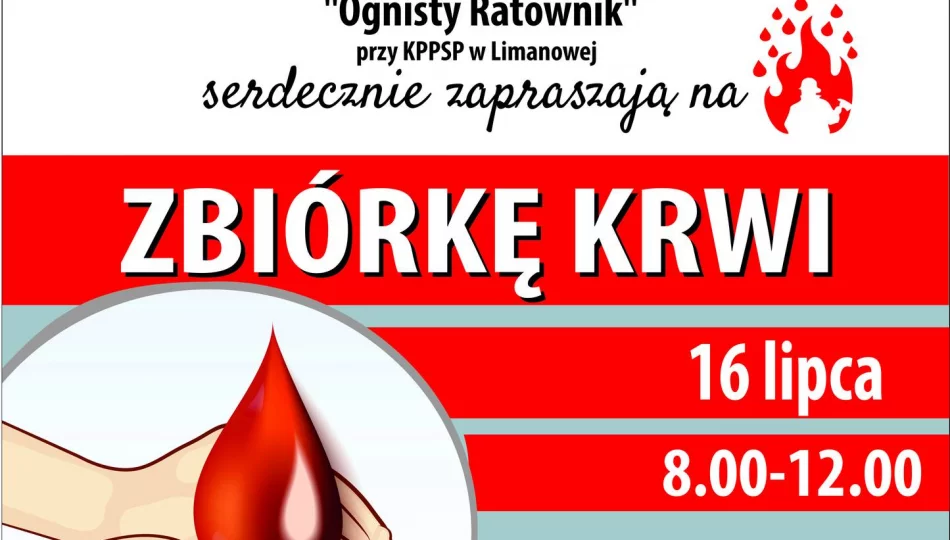 Zbiórka krwi w remizie OSP Limanowa - zdjęcie 1