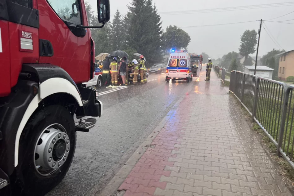 Wypadek w Dobrej: 4 ranne osoby trafiły do szpitala - zdjęcie 2