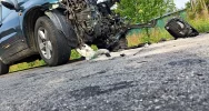 Groźnie wyglądające zderzenie czołowe - zdjęcie 4