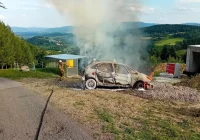 Spłonął samochód osobowy - zdjęcie główne