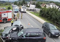 Wypadek na DW 968 w Mszanie Górnej - zdjęcie główne