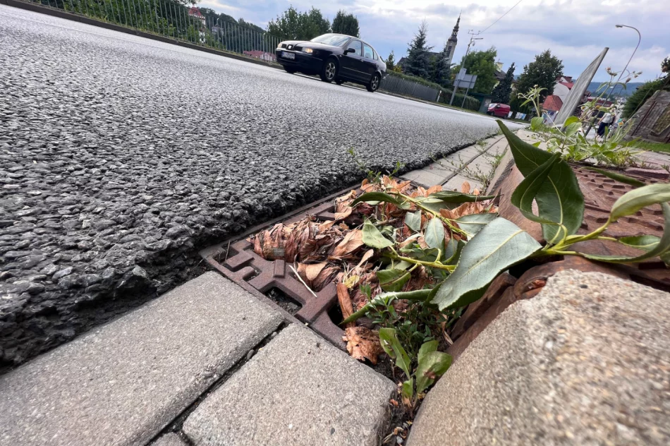 Zalewany Rynek w Limanowej, a na ulicy… zatkane wpusty - zdjęcie 10