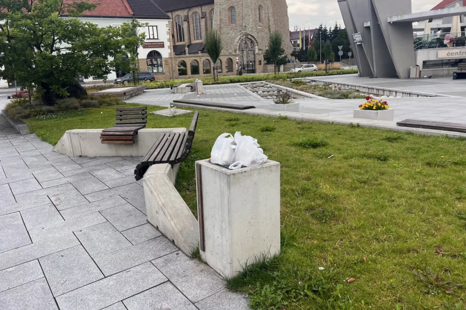 Centrum Limanowej po weekendzie - wysypisko - zdjęcie 4