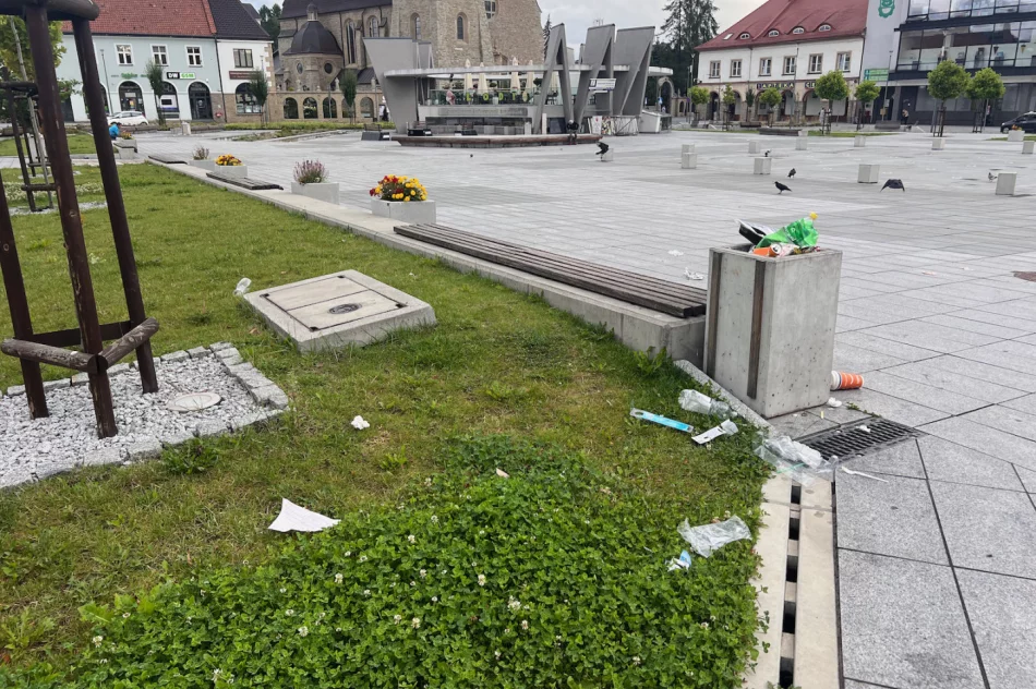 Centrum Limanowej po weekendzie - wysypisko - zdjęcie 7