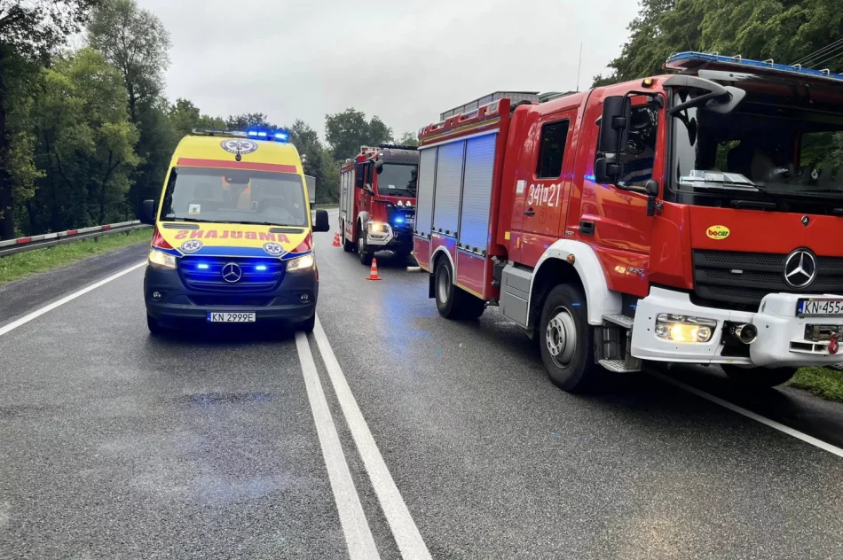 Zderzenie busa i samochodów osobowych. 6 osób zostało rannych - zdjęcie 7