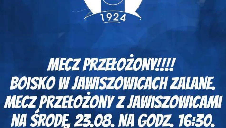 Inauguracja IV ligi bez Limanovii. Boisko w Jawiszowicach zalane. - zdjęcie 1
