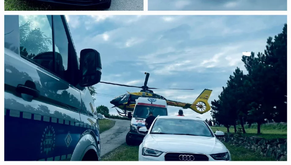Rowerzysta w stanie zagrożenia życia zabrany przez LPR - zdjęcie 1