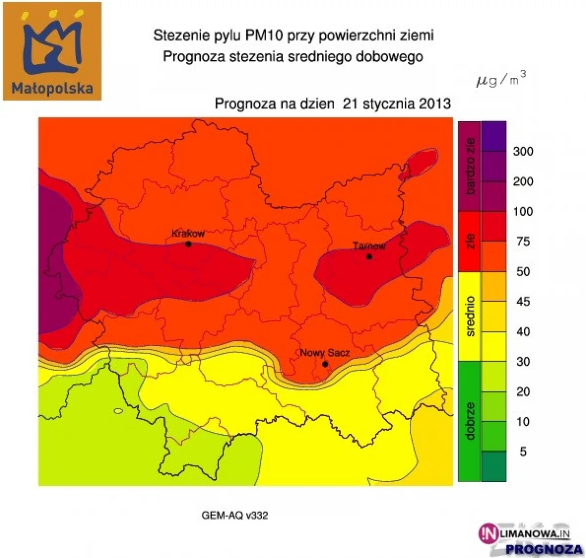 Kolejne dni zanieczyszczeń