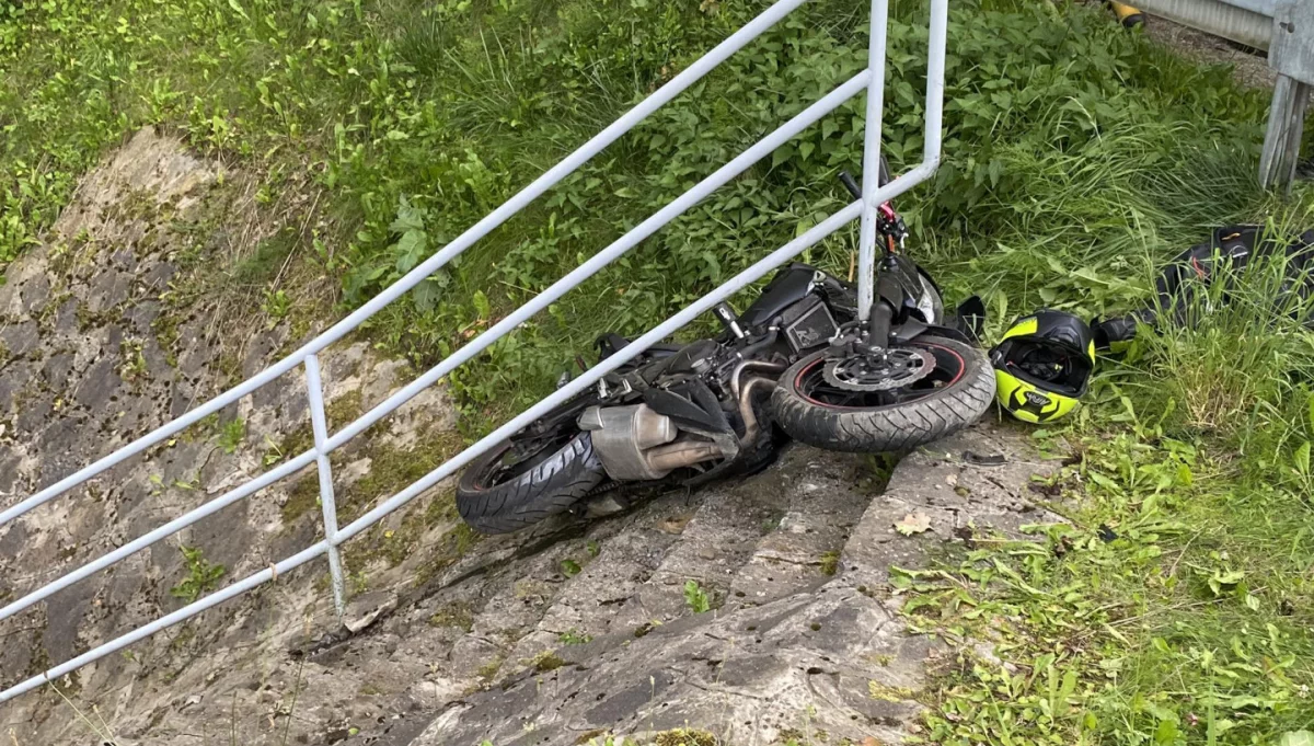 Wypadek motocyklisty na DK28