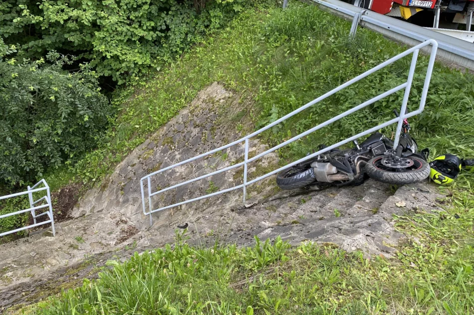 Wypadek motocyklisty na DK28 - zdjęcie 3