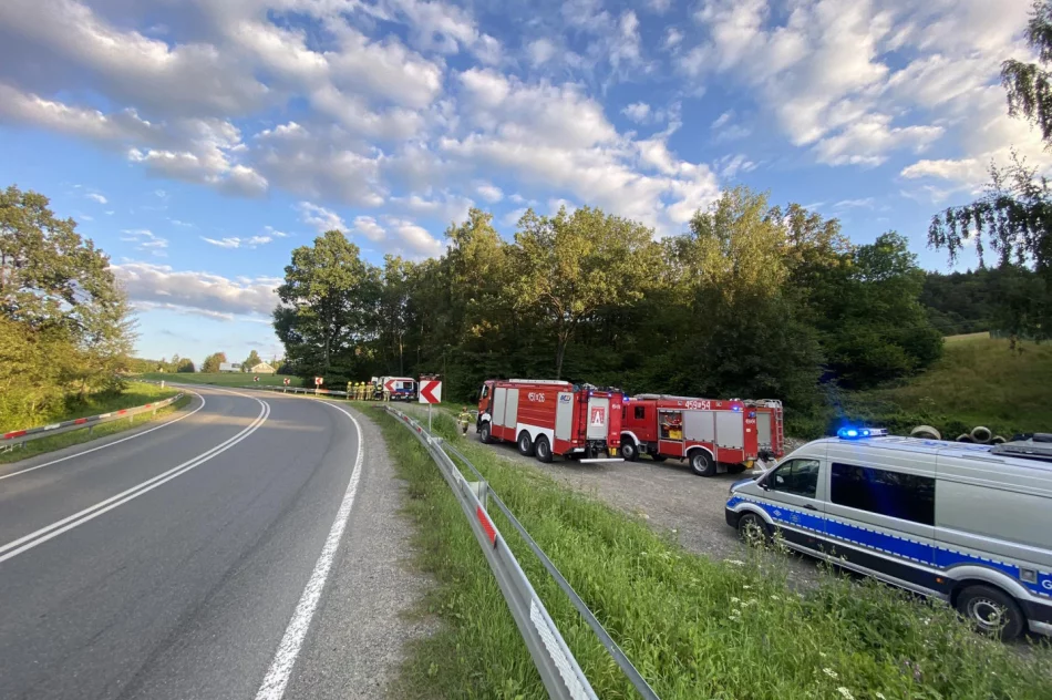 Wypadek motocyklisty na DK28 - zdjęcie 4