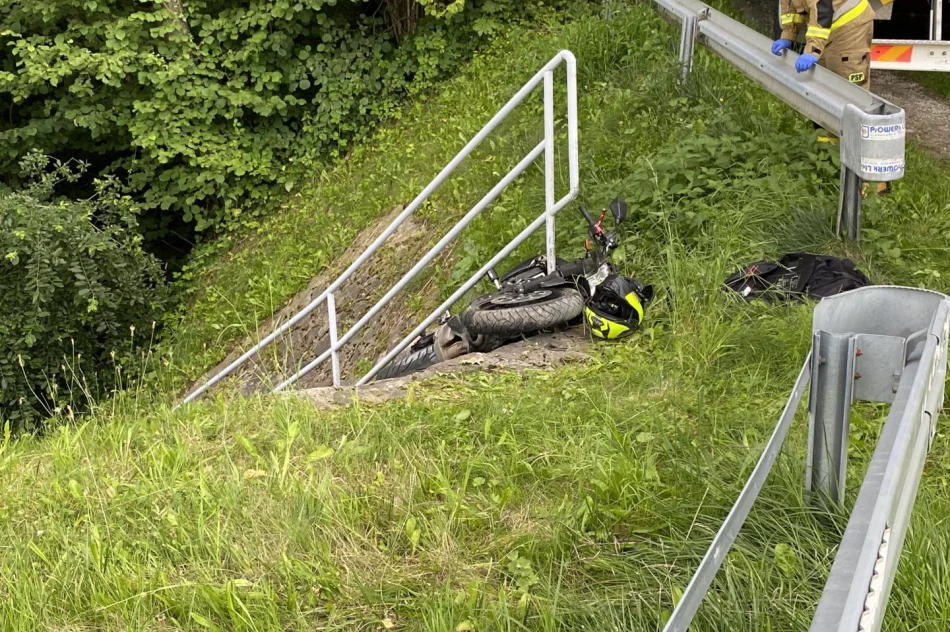 Wypadek motocyklisty na DK28 - zdjęcie 7
