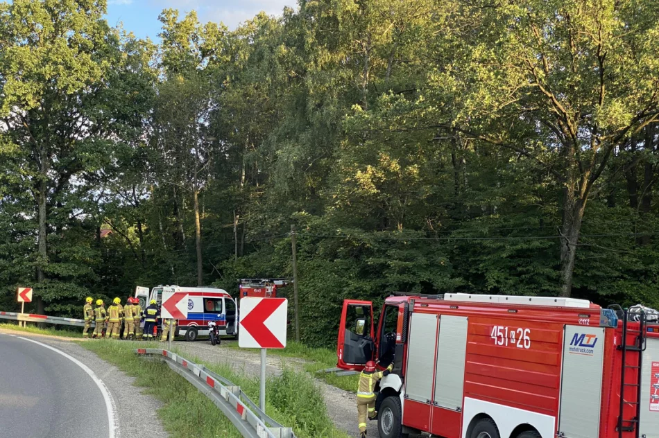 Wypadek motocyklisty na DK28 - zdjęcie 9