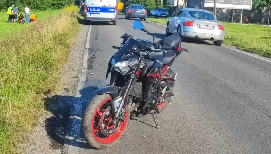 Wypadek motocyklisty - zdjęcie 1