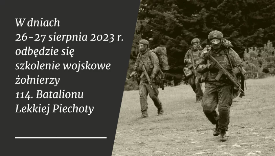W dniach 26-27 sierpnia odbywać się będzie szkolenie żołnierzy WOT - zdjęcie 1