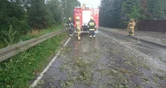 Uszkodzone dachy i powalone drzewa. Awarie prądu. Blisko 100 zdarzeń - zdjęcie 5