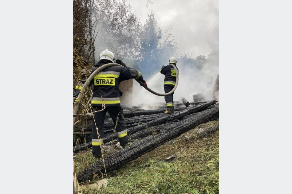 Spłonęła stodoła, zagrożony był dom i las - zdjęcie 3