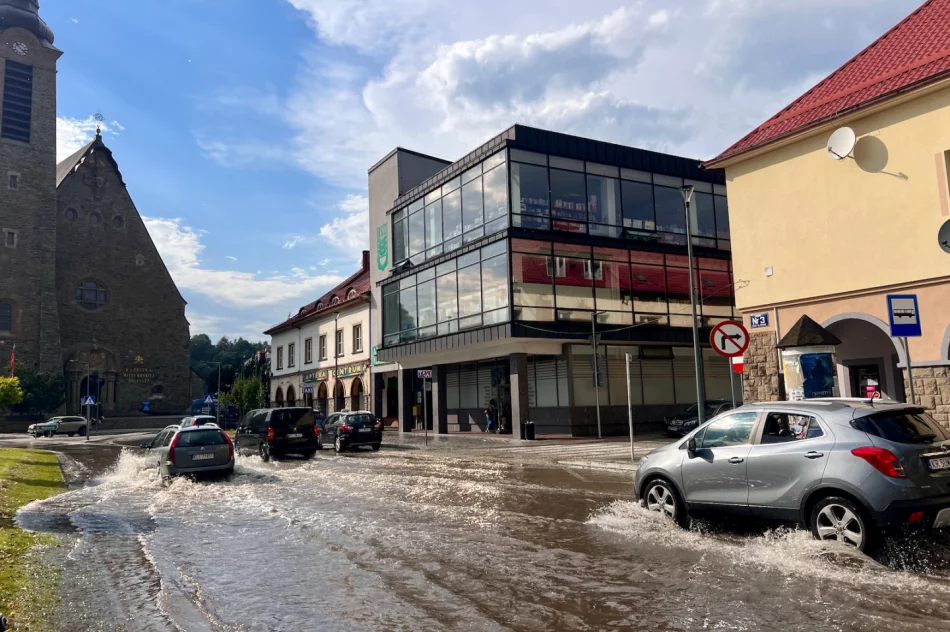 Rynek w Limanowej zalany - kolejny już raz  - zdjęcie 3