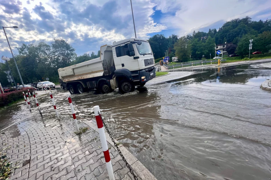 Rynek w Limanowej zalany - kolejny już raz  - zdjęcie 4