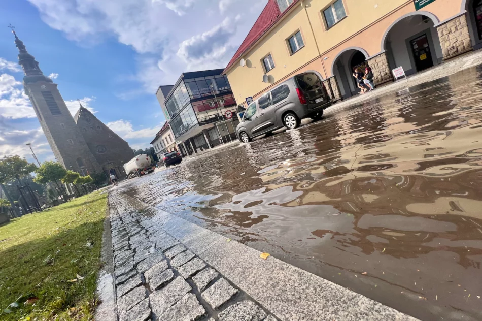 Rynek w Limanowej zalany - kolejny już raz  - zdjęcie 5