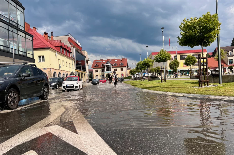Rynek w Limanowej zalany - kolejny już raz  - zdjęcie 7