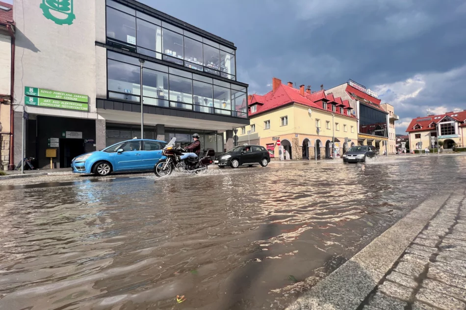 Rynek w Limanowej zalany - kolejny już raz  - zdjęcie 8
