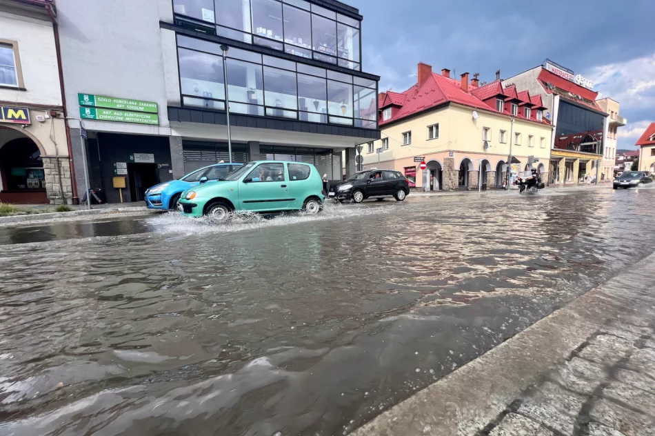 Rynek w Limanowej zalany - kolejny już raz  - zdjęcie 13