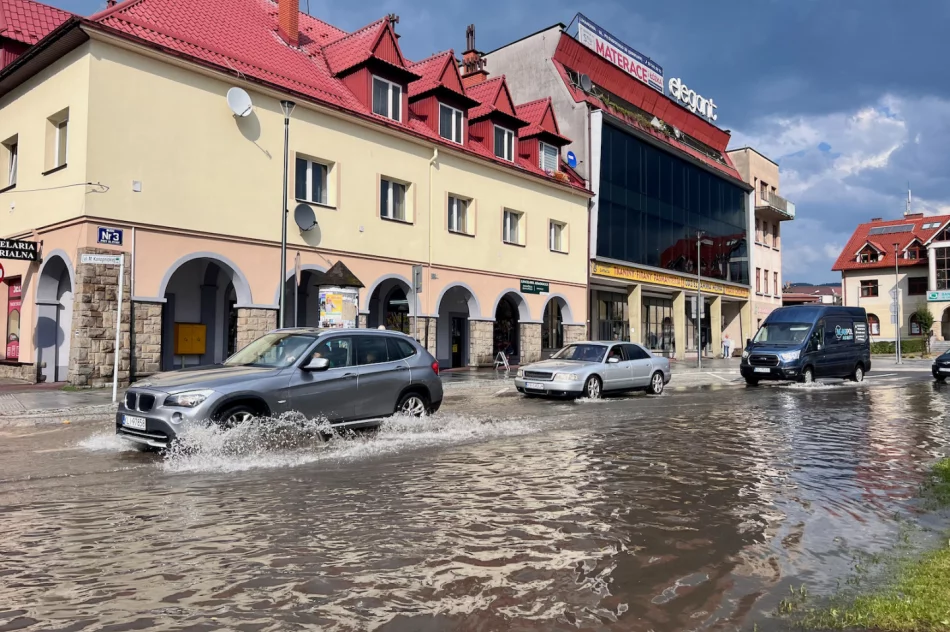 Rynek w Limanowej zalany - kolejny już raz  - zdjęcie 19
