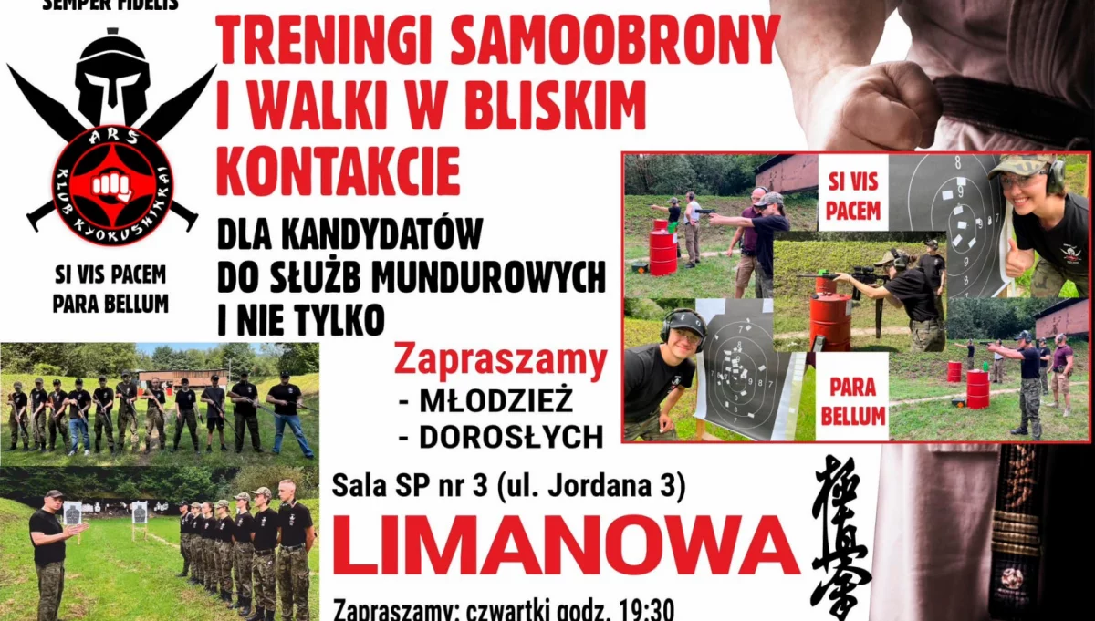 ARS Klub Kyokushinkai Limanowa ogłasza nabór do sekcji samoobrony i walki wręcz
