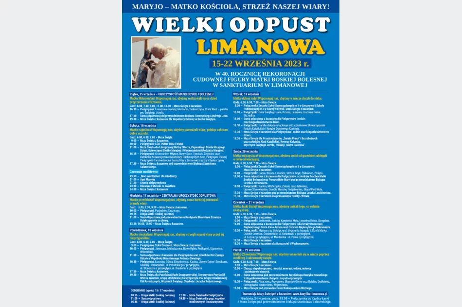 Program odpustu w Limanowej. Wśród zaproszonych kard. Dziwisz  - zdjęcie 2