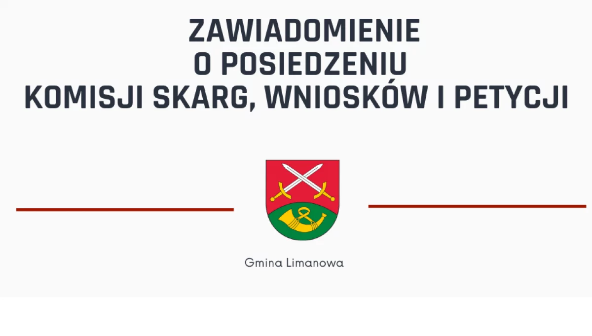 Posiedzenie Komisji Skarg, Wniosków i Petycji Rady Gminy Limanowa w dniu 13 września 2023 r.