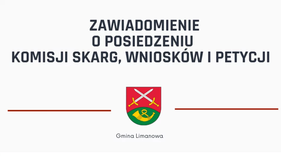 Posiedzenie Komisji Skarg, Wniosków i Petycji Rady Gminy Limanowa w dniu 19 września 2023 r. - zdjęcie 1