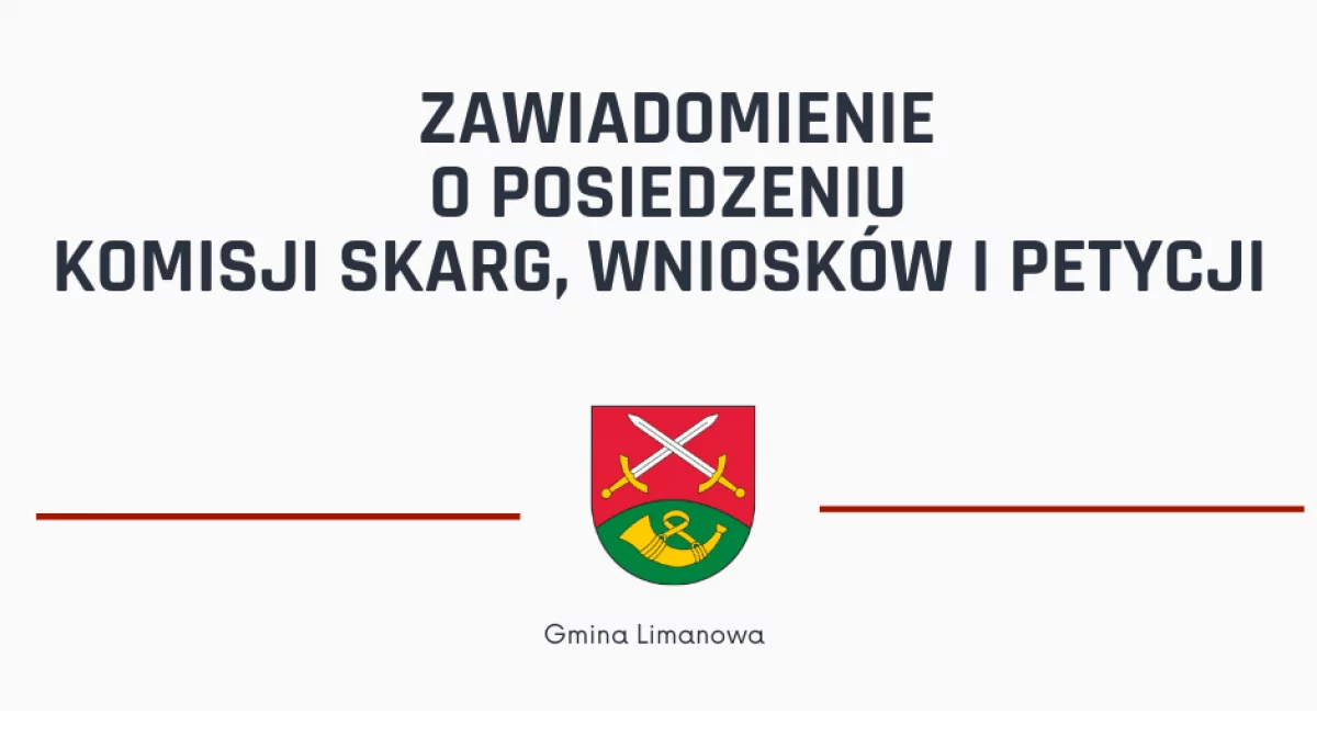 Posiedzenie Komisji Skarg, Wniosków i Petycji Rady Gminy Limanowa w dniu 19 września 2023 r.