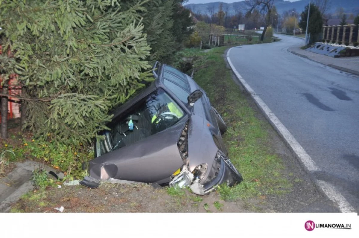 Opel uderzył w przepust, kierowca pijany