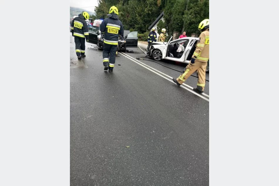 Czołowe zderzenie - osiem osób rannych w tym sześcioro dzieci - zdjęcie 3