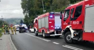 Wypadek na DW 968: jedna osoba ranna - zdjęcie 2