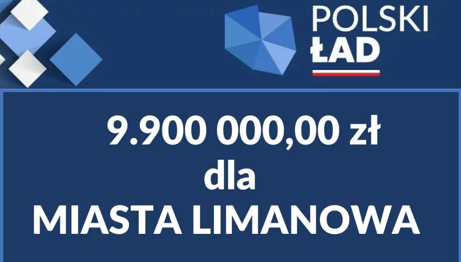 Blisko 10 milionów złotych dla Miasta Limanowa w ramach Funduszu Polski Ład - zdjęcie 1