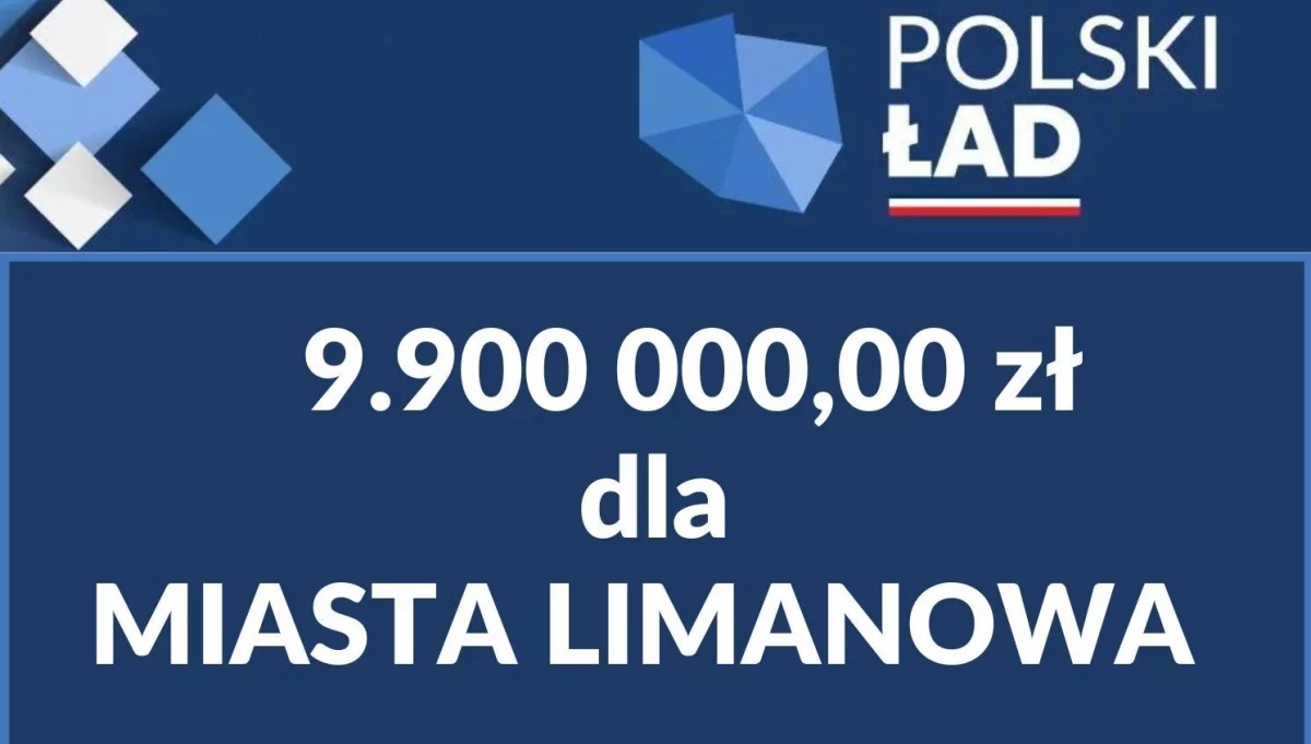 Blisko 10 milionów złotych dla Miasta Limanowa w ramach Funduszu Polski Ład