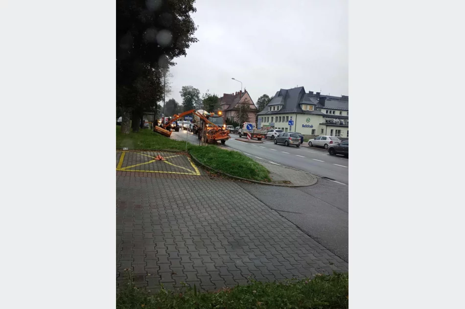 Duże korki w Limanowej - powodem… koszenie - zdjęcie 2