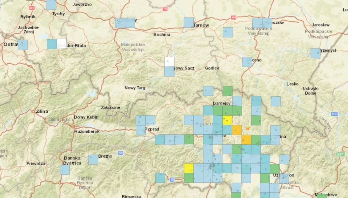 16 zgłoszeń o wstrząsach w Małopolsce i na Podkarpaciu