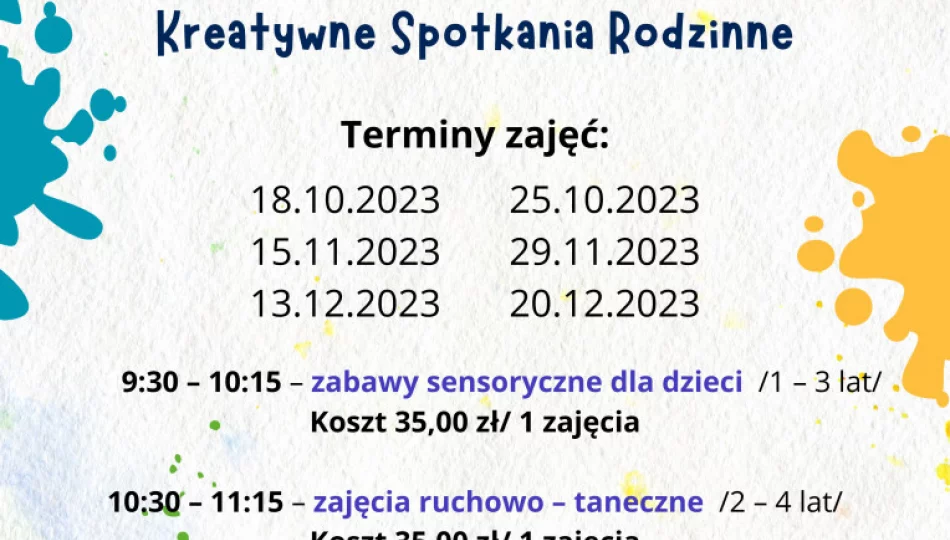 Ruszamy z zapisami na zajęcia Klubu „Maluch i Ja” - zdjęcie 1