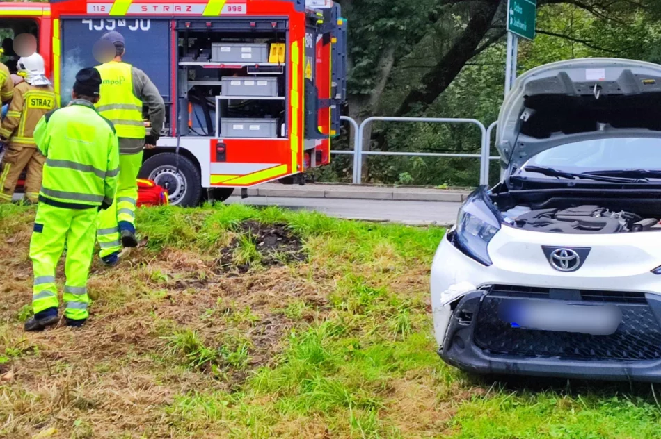 Zderzenie pojazdów na drodze powiatowej - zdjęcie 17